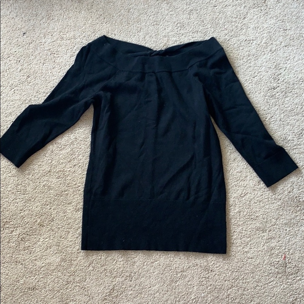 Black of the shoulder sweater